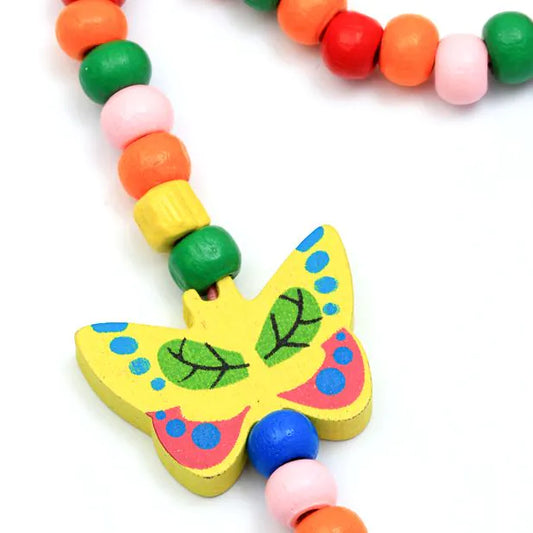 Butterfly Bead Necklace & Bracelet Set
