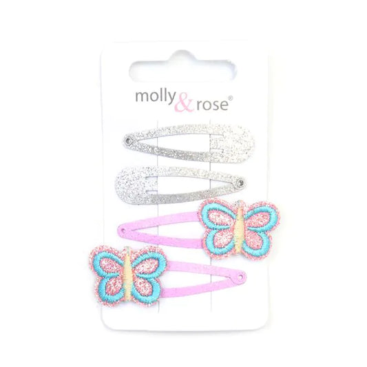 Set of 4 Glitter Butterfly Sleepies