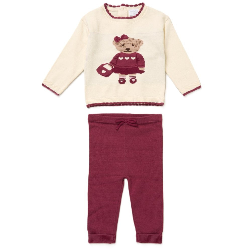 Baby Girls Teddy Knitted Outfit