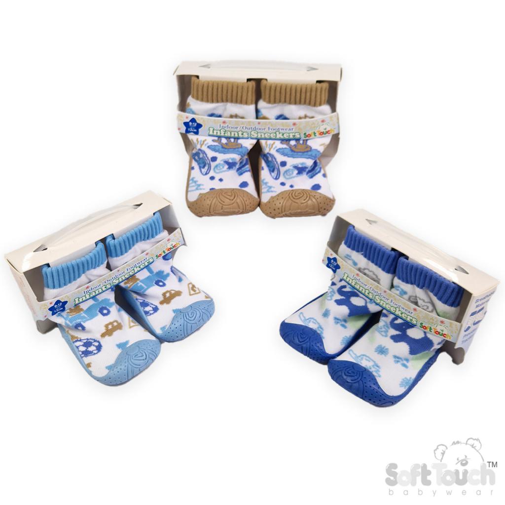 Baby Boys Rubber Soled Socks