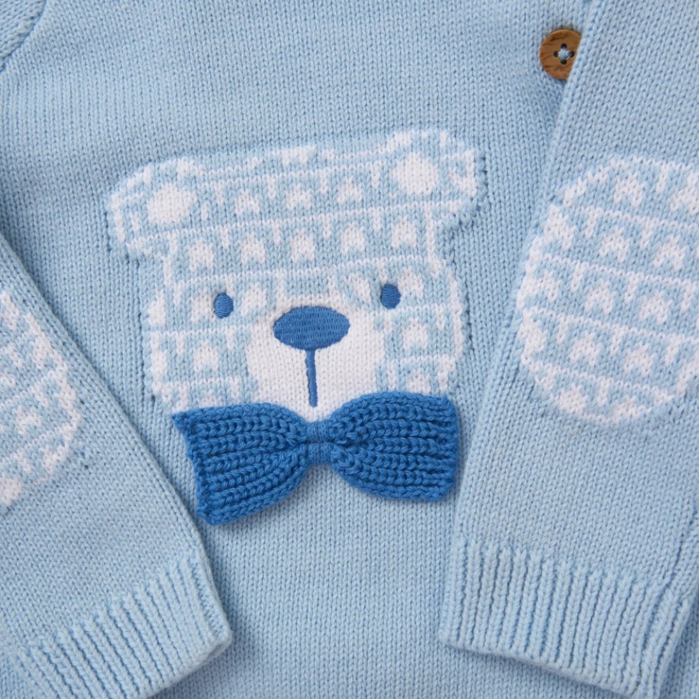 Baby Boys Bear Knitted Outfit