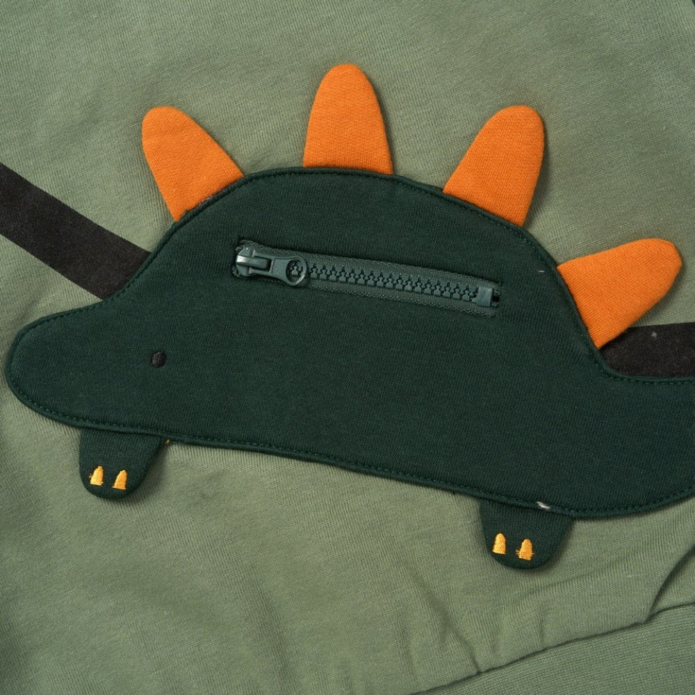 Baby Boys Dinosaur Cross Bag Appliqué Outfit
