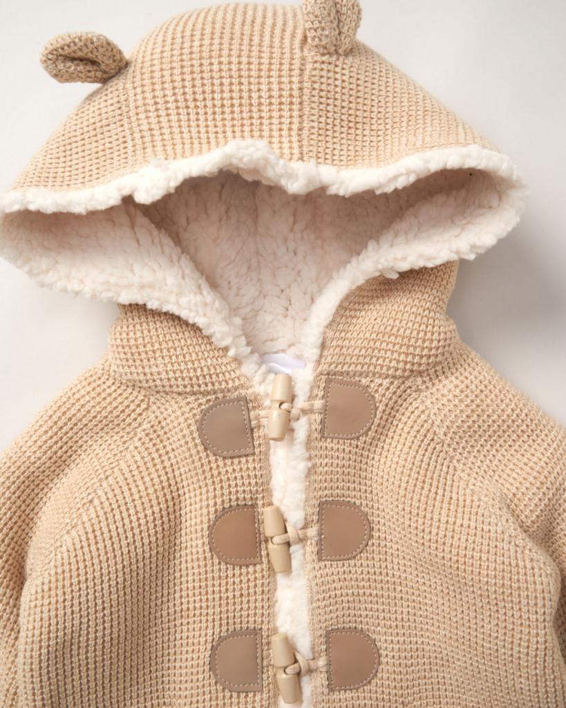 Baby Knitted Sherpa Lined Knitted Jacket