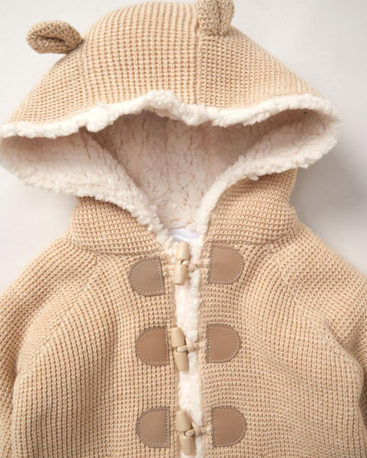Baby Knitted Sherpa Lined Knitted Jacket