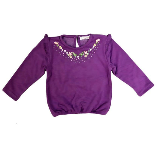 Baby Girls Long Sleeve Embroidered T-Shirtby