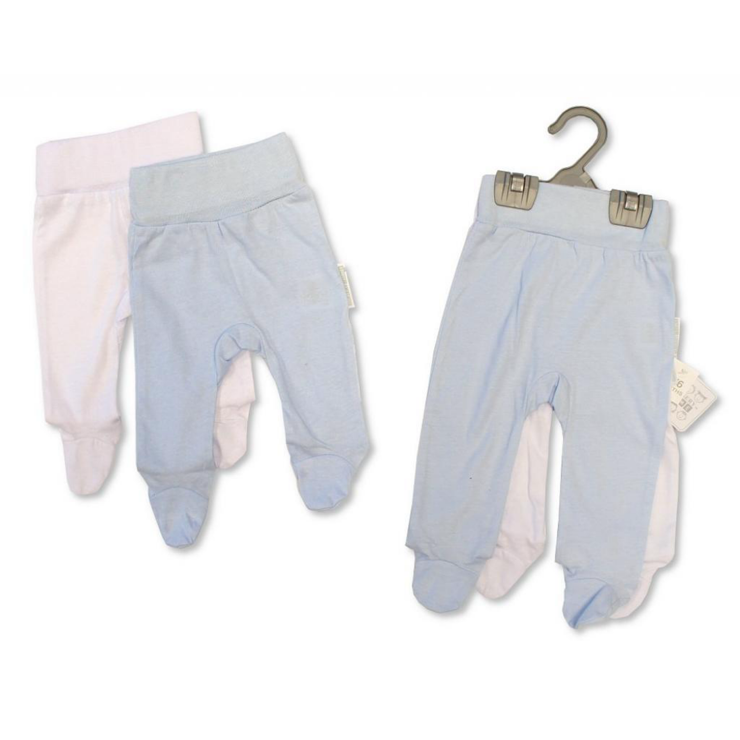 Baby Boys 2 Pack Footed Leggings