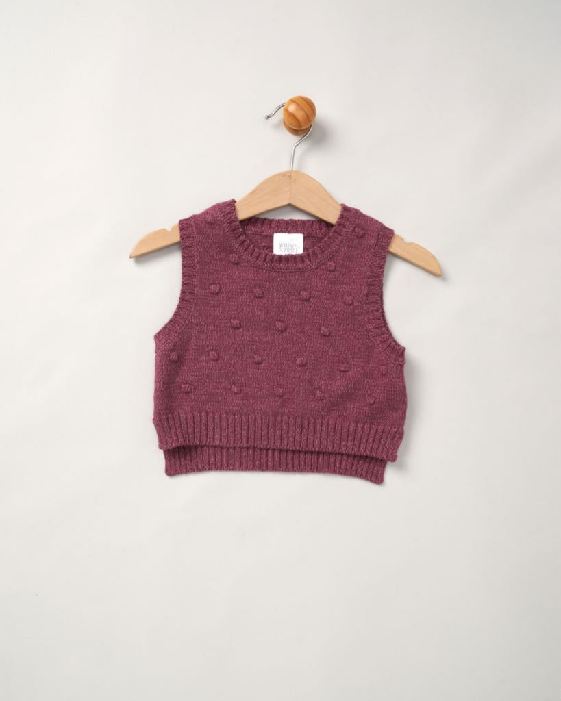 Baby Girls Check Dress & Sweater Vest