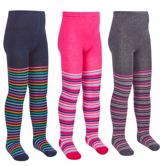 Girls Stripe Knitted Tights