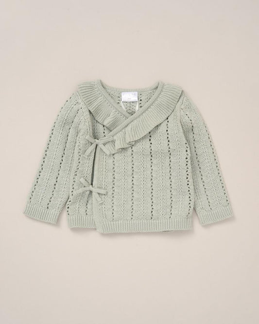Baby Girls Knitted Wrap Cardigan Outfit