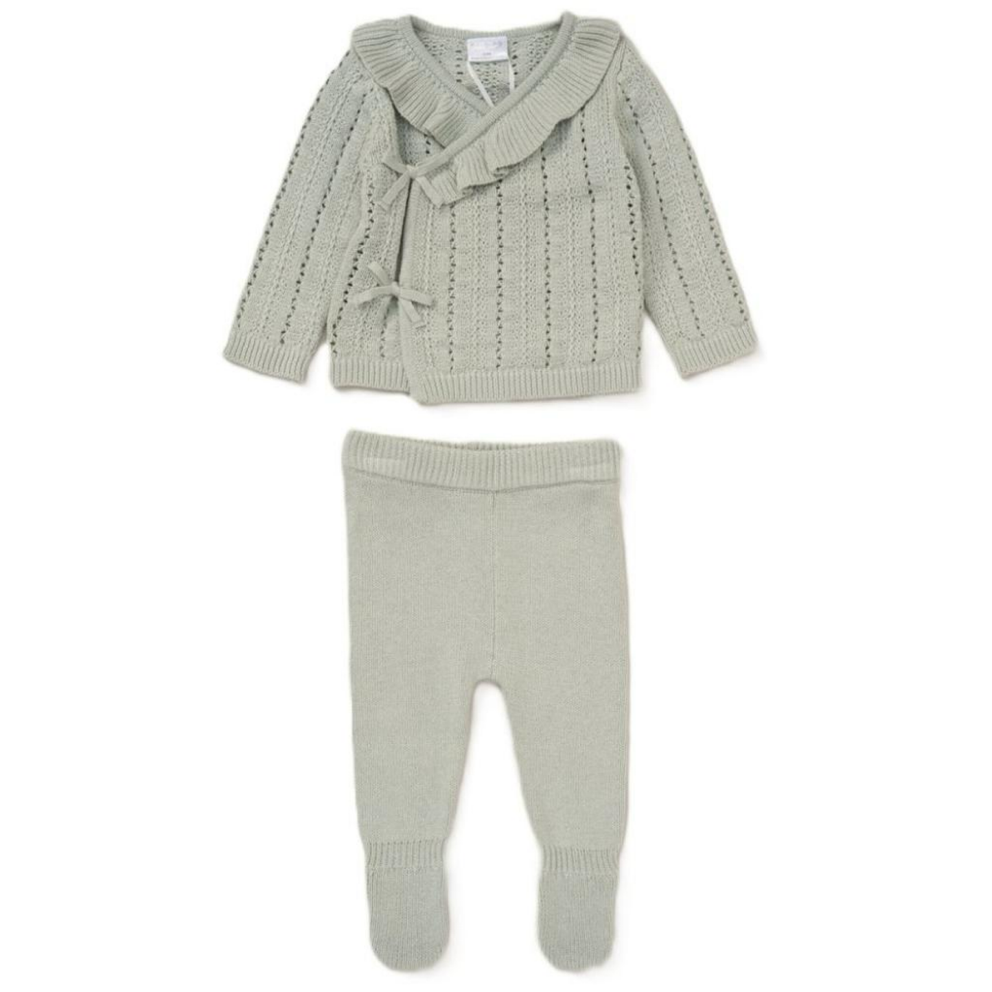 Baby Girls Knitted Wrap Cardigan Outfit