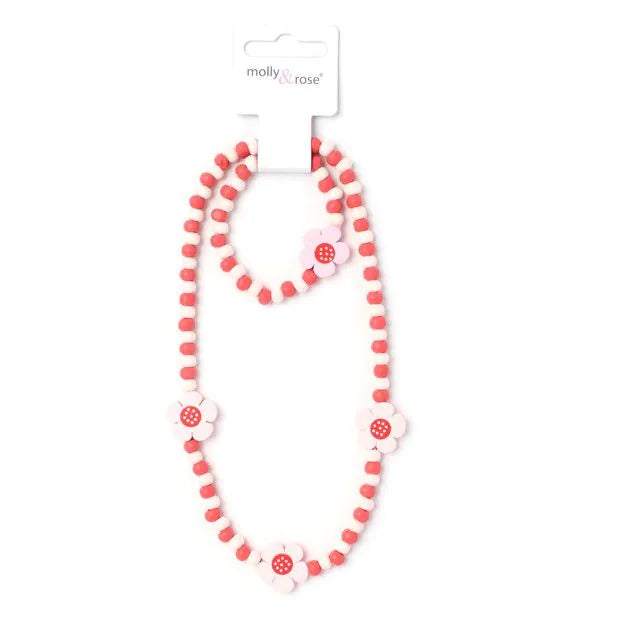 Wooden Necklace & Bracelet Set
