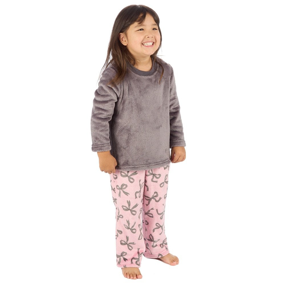 Girls Plush Bow Pyjamas