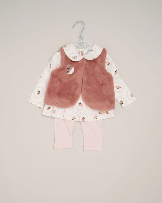 Baby Girls Faux Fur Gilet Outfit