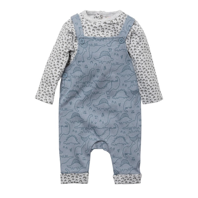 Baby Boys Organic Dinosaur Dungaree