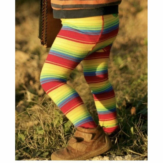 Baby Organic Rainbow Footless Tights