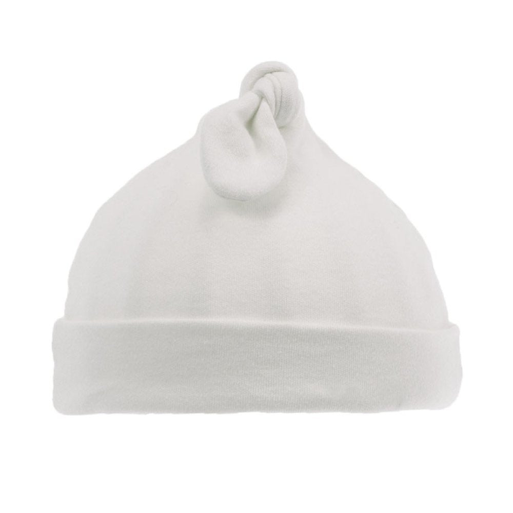 Baby White Knotted Hat