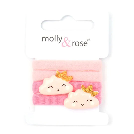 Set of 4 Motif Jersey Hair Elastics