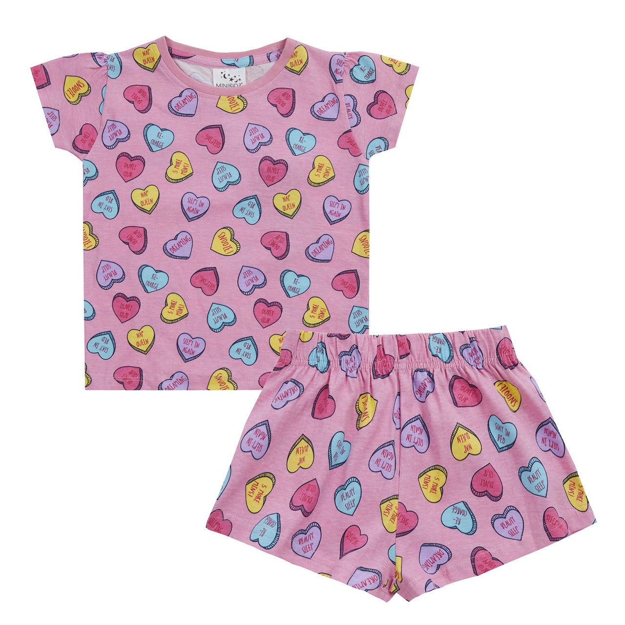 Girls Heart Short Pyjamas
