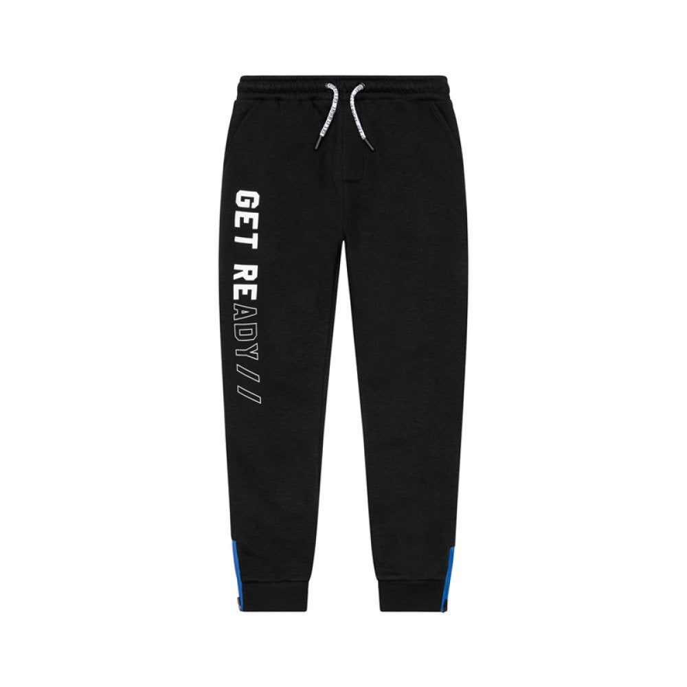 Boys Black Fleece Lined Jog Pants