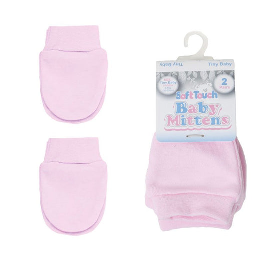 2 Pairs Tiny Baby Scratch Mittens