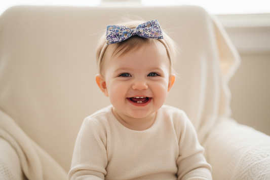 Liberty Wiltshire - Dusty Blue Large Bow Headband