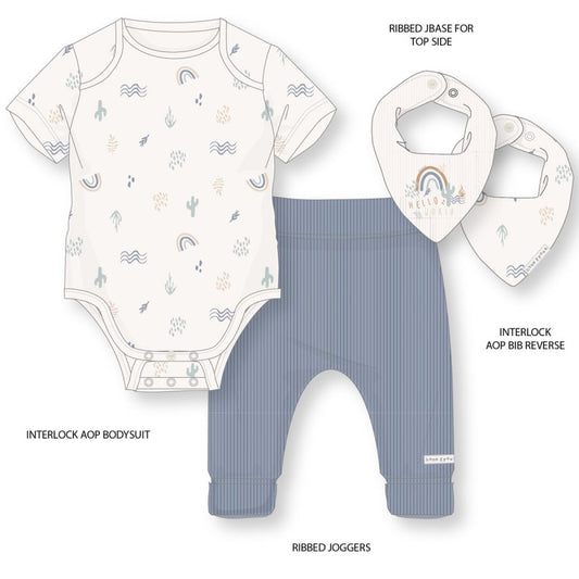 Baby Boys Organic 4 Piece Outfit