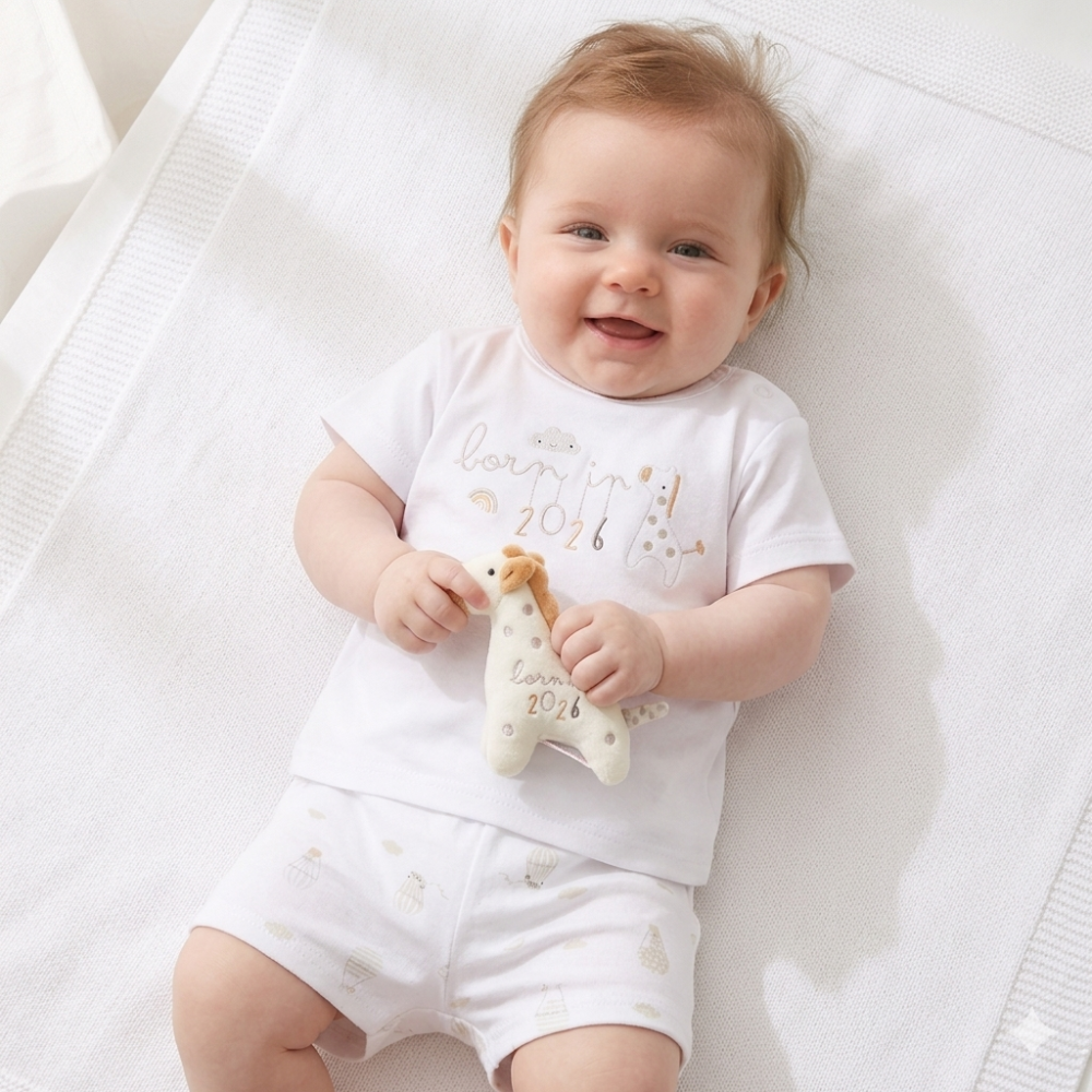 Baby Giraffe Born in 2026 Gift Set