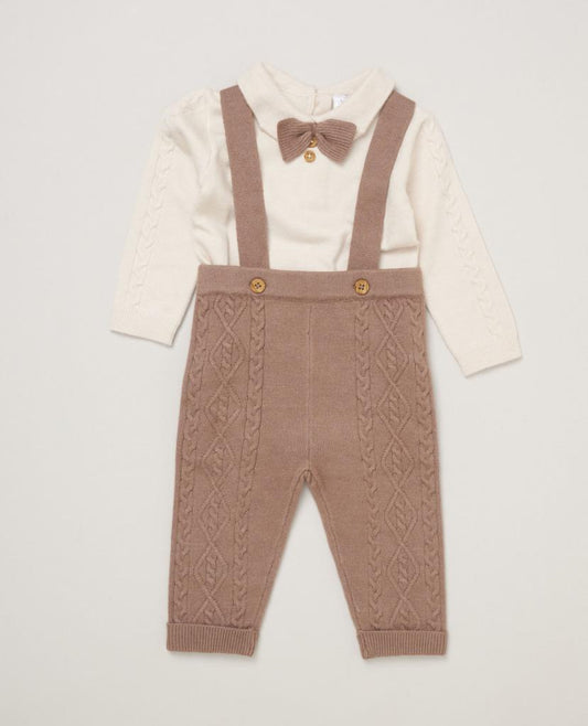 Baby Boys Knit Dungaree Outfit