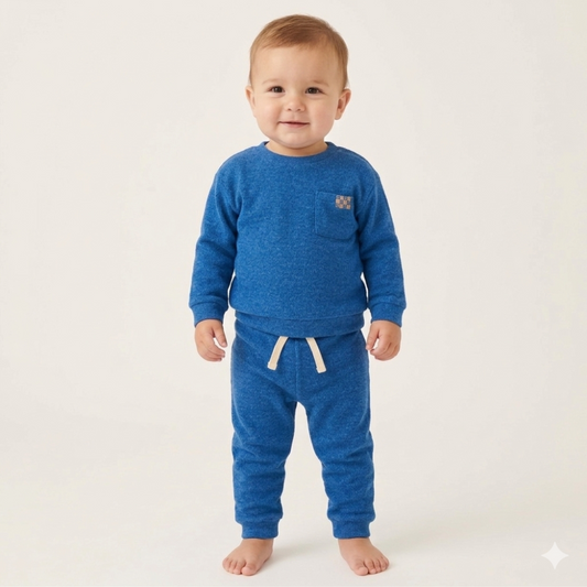 Baby Boys Ribbed Loungesuit