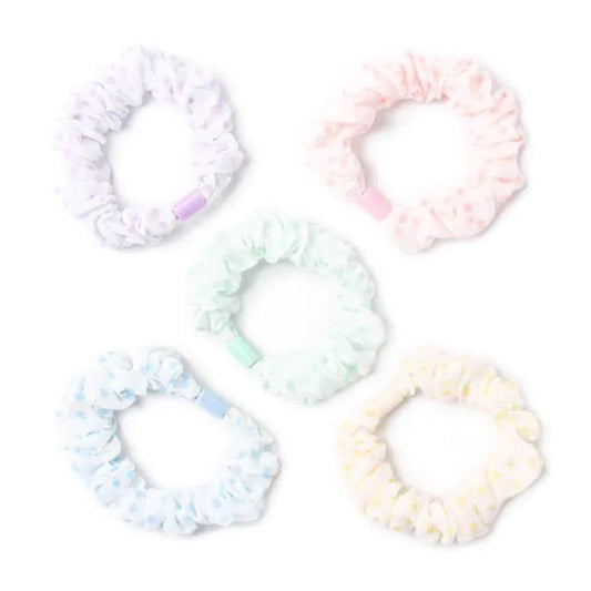 Set of 5 Polka Dot Scrunchies