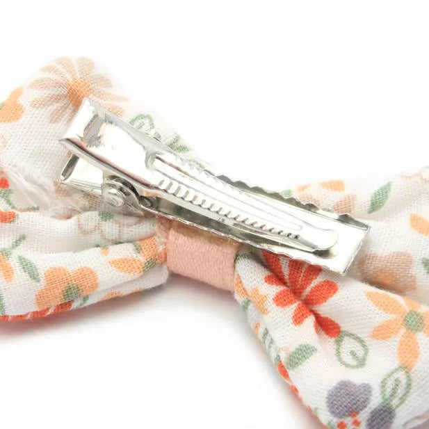 Set Of 2 Floral Bow Clips