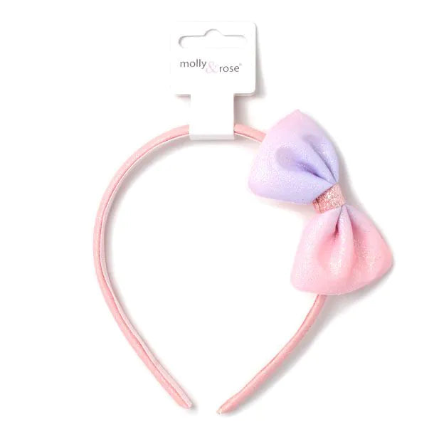 Pastel Glitter Aliceband With Bow