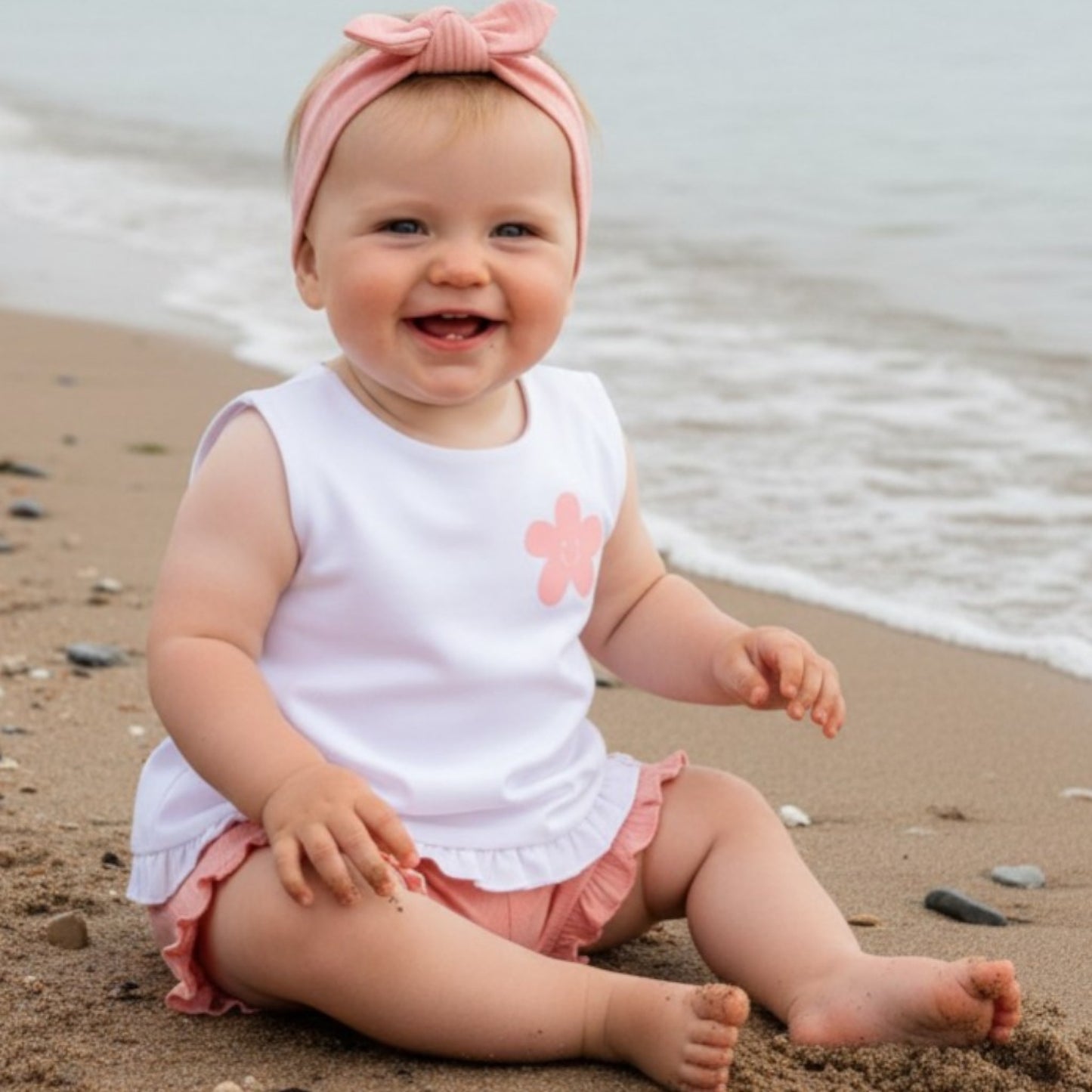 Baby Girls Shorts Outfit with Headband