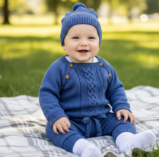 Baby Boys Knitted 4 Piece Outfit