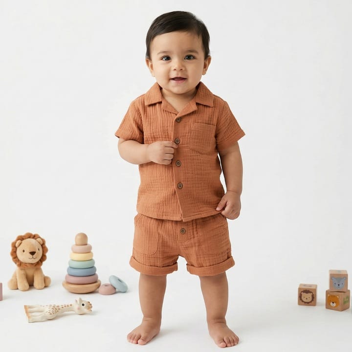 Baby Boys Muslin Outfit