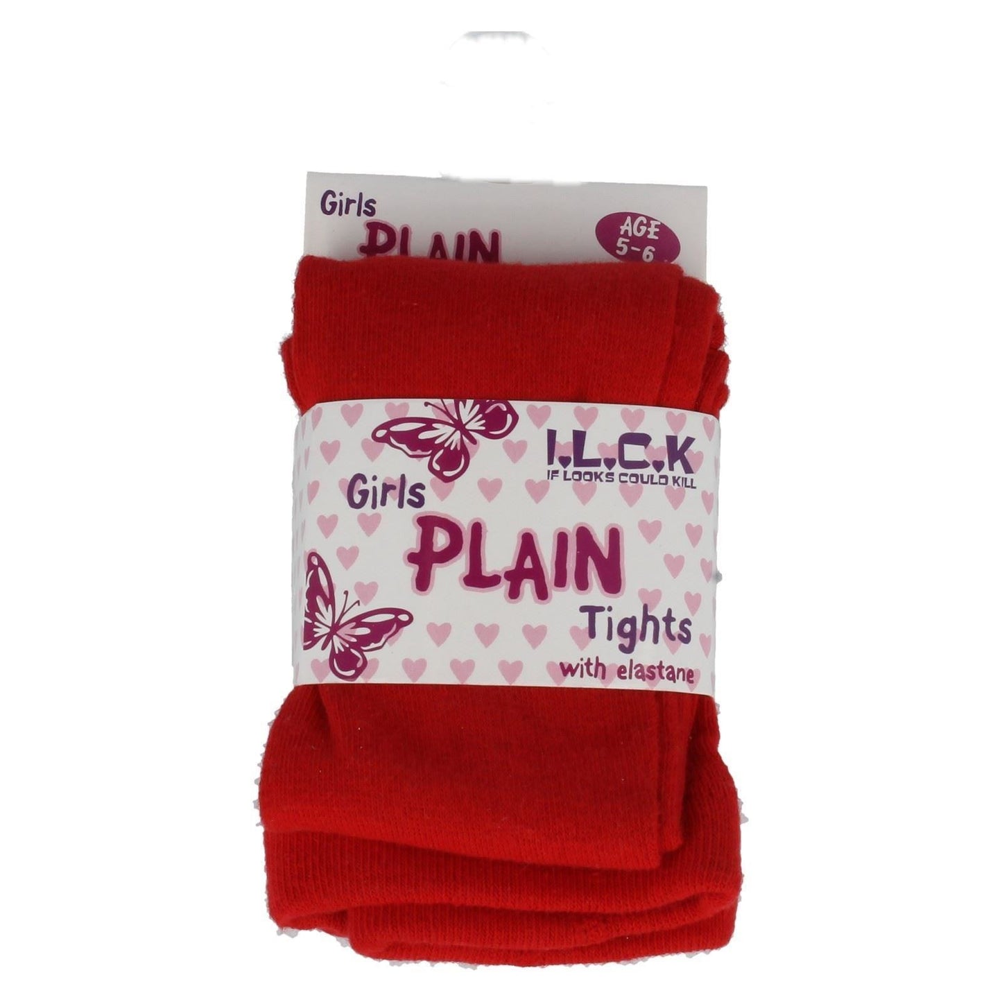 Girls Red Knitted Tights