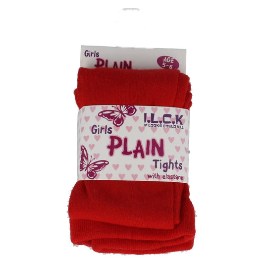 Girls Red Knitted Tights