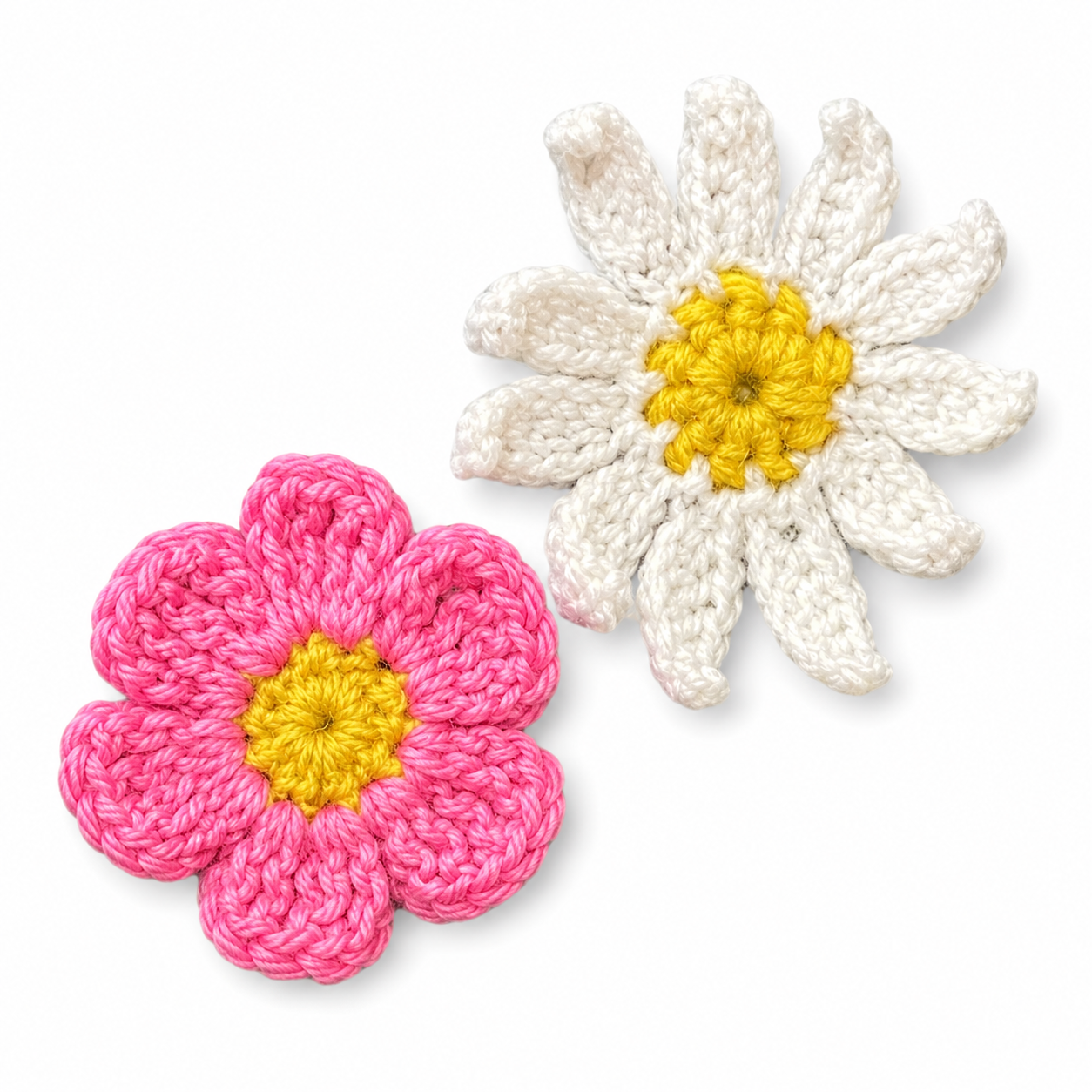 Hand Crocheted Flower Hair Clips