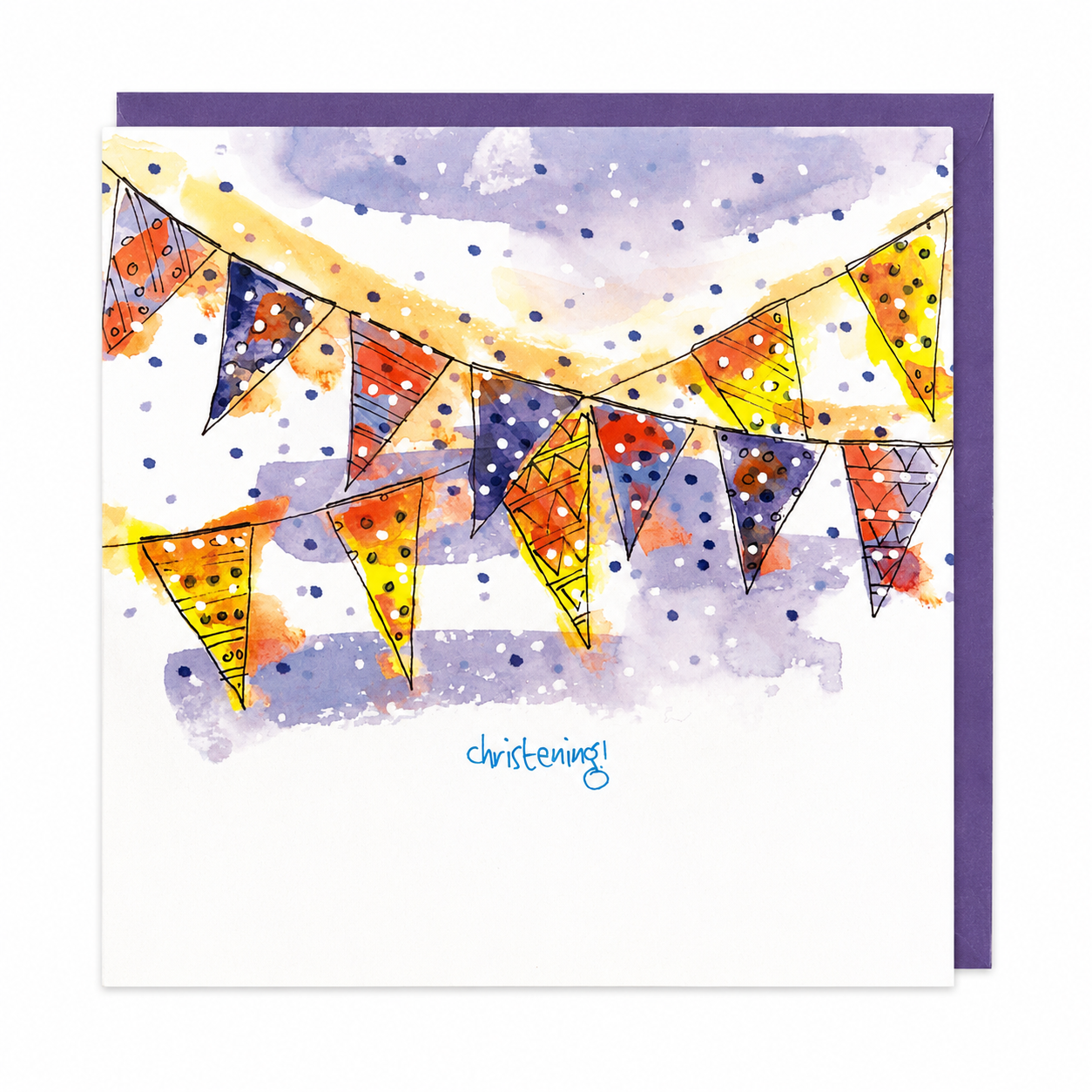 Christening Card - Blue