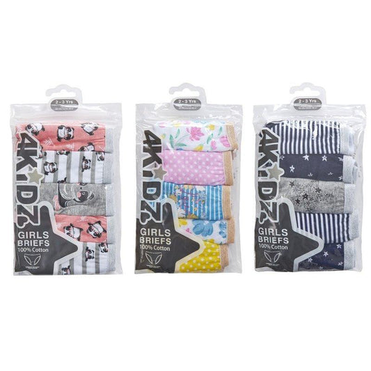 Girls 5 Pack of Briefs | Oscar & Me | Baby & Children’s Clothing & Accessories