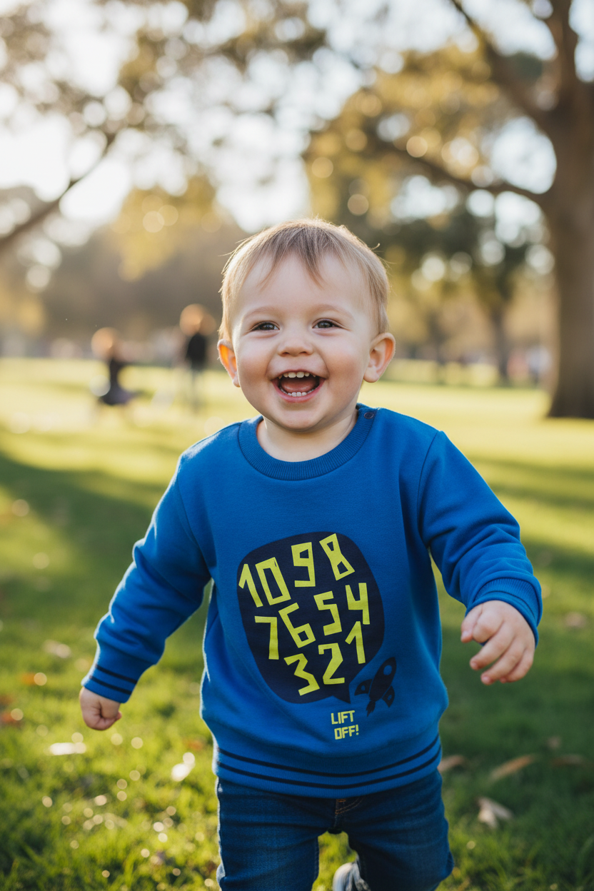 Baby Boys Lift Off Crew Jumper