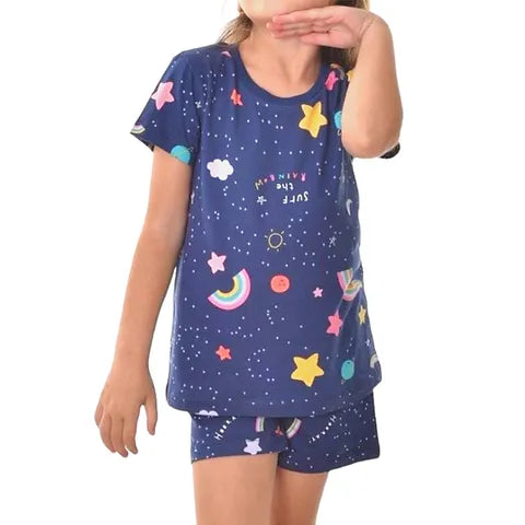 Girls Rainbow Shorts Pyjama Set | Oscar & Me | Baby & Children’s Clothing & Accessories