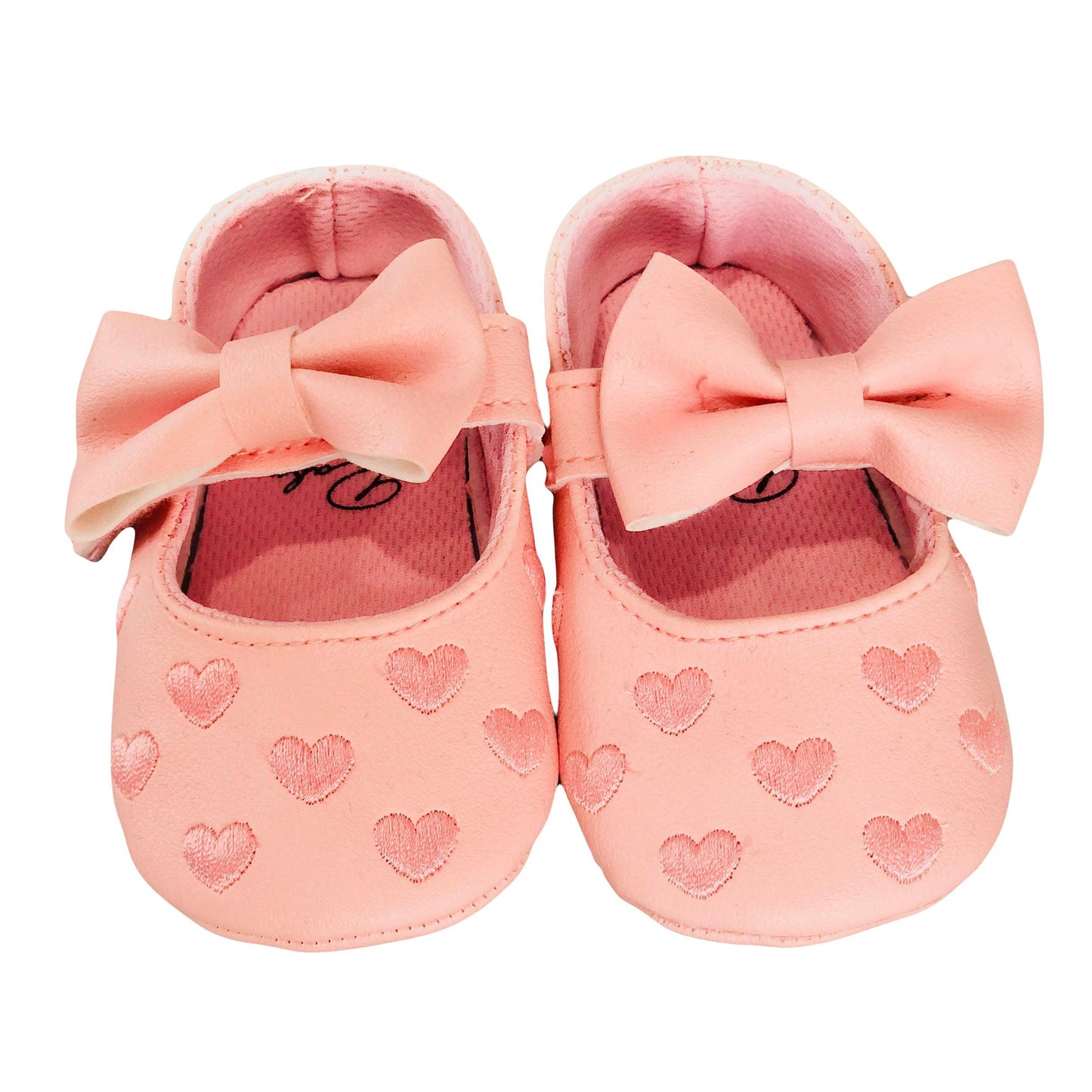 Heart Embroidered Pram Shoes | Oscar & Me | Baby & Children’s Clothing & Accessories