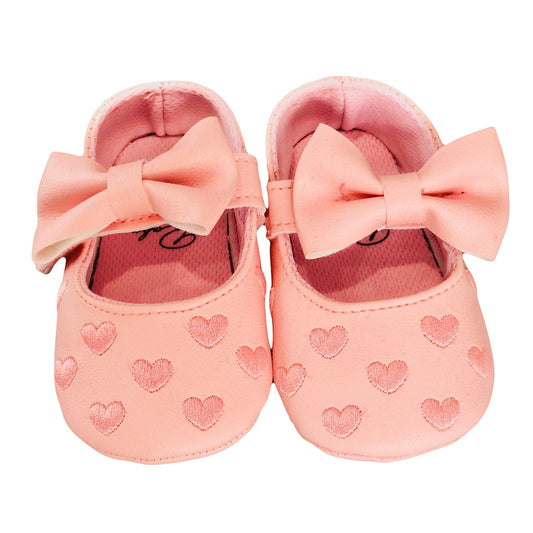 Heart Embroidered Pram Shoes | Oscar & Me | Baby & Children’s Clothing & Accessories