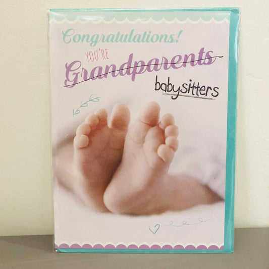 Congratulations Babysitters Card | Oscar & Me | Baby & Children’s Clothing & Accessories