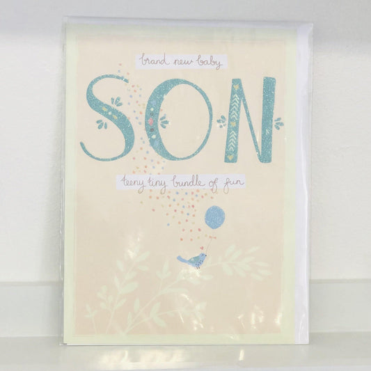 Brand New Baby Son Card | Oscar & Me | Baby & Children’s Clothing & Accessories