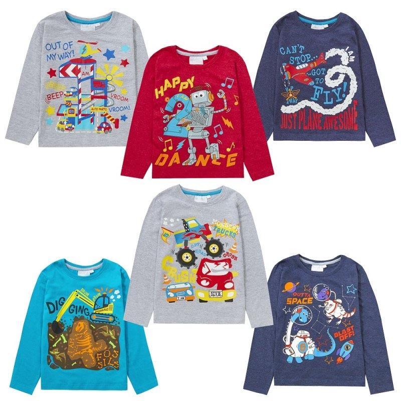 Boys Long Sleeve Birthday Milestone Printed Number T-Shirts | Oscar & Me | Baby & Children’s Clothing & Accessories