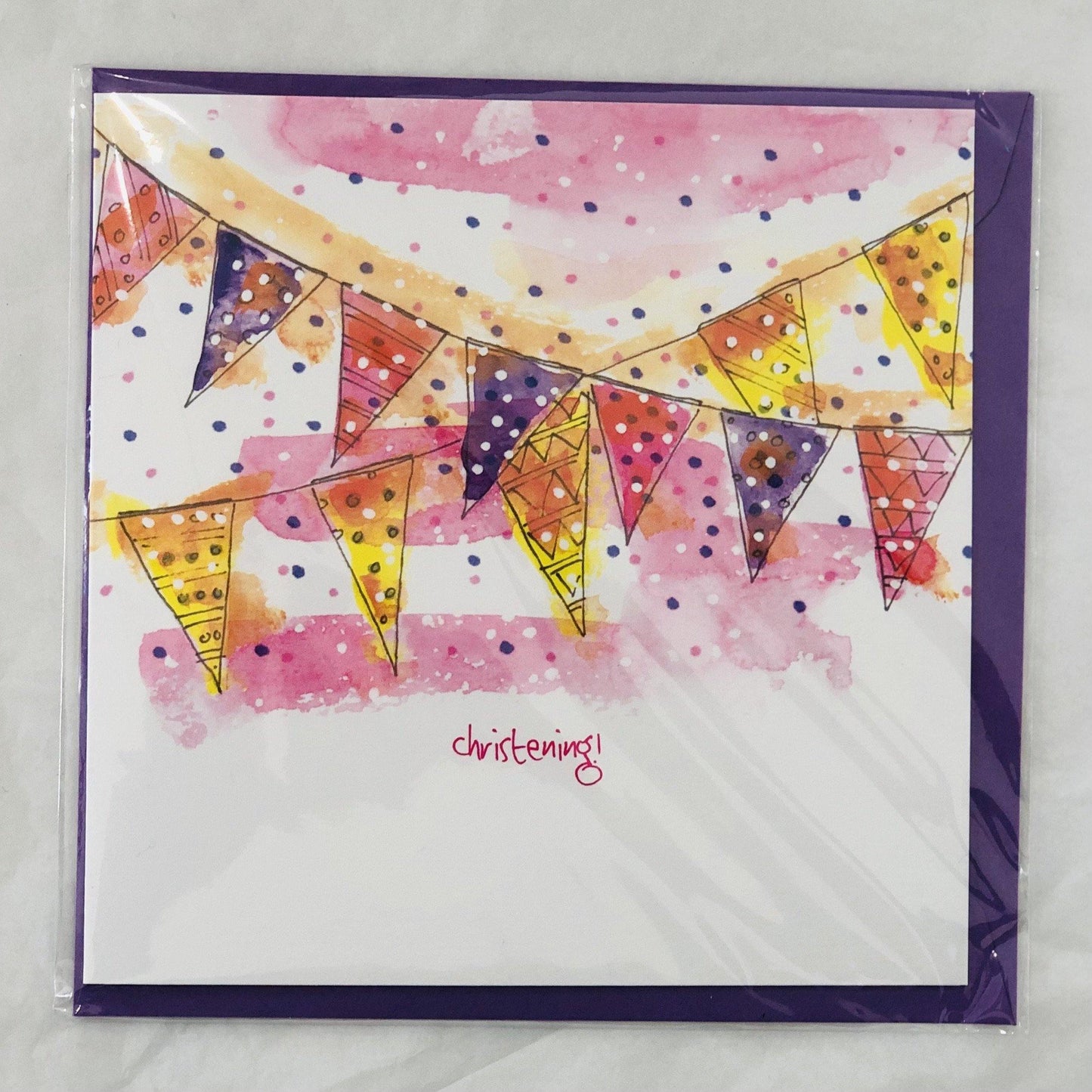 Christening Card - Pink | Oscar & Me | Baby & Children’s Clothing & Accessories
