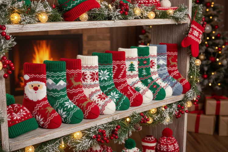 Girls Christmas Socks