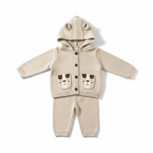 Baby Puppy Knitted Outfit